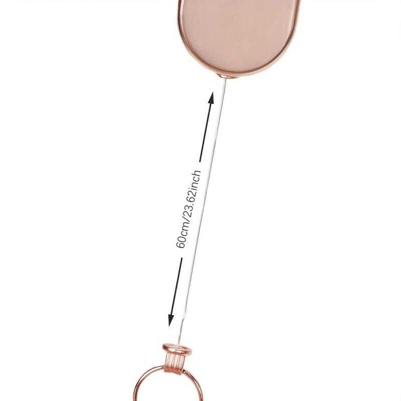 Retractable Metal Wire Keychain Pull Badge Reel ID Lanyard Name Tag Card Badge Holder Reels Recoil Chain Clips Outdoor Key Ring