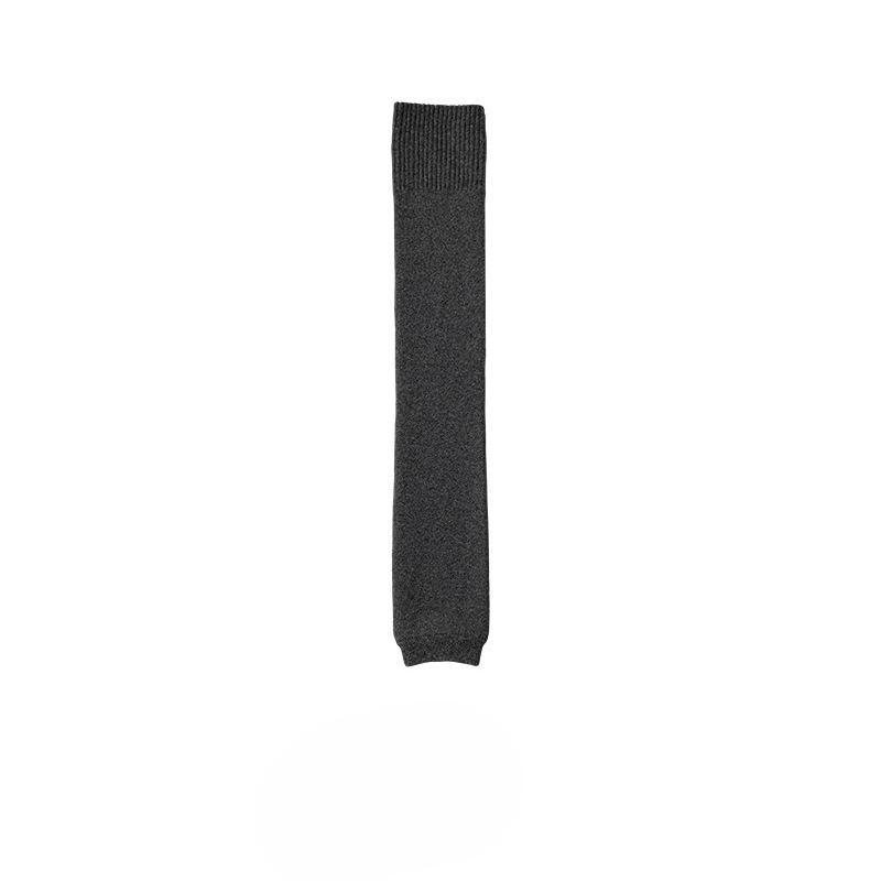 

Женские носки для осени и зимы однотонные, теплые, защищающие колени, противоскользящие кашемировые носки выше колена, носки устойчивые к холоду 1 pair темно-серого