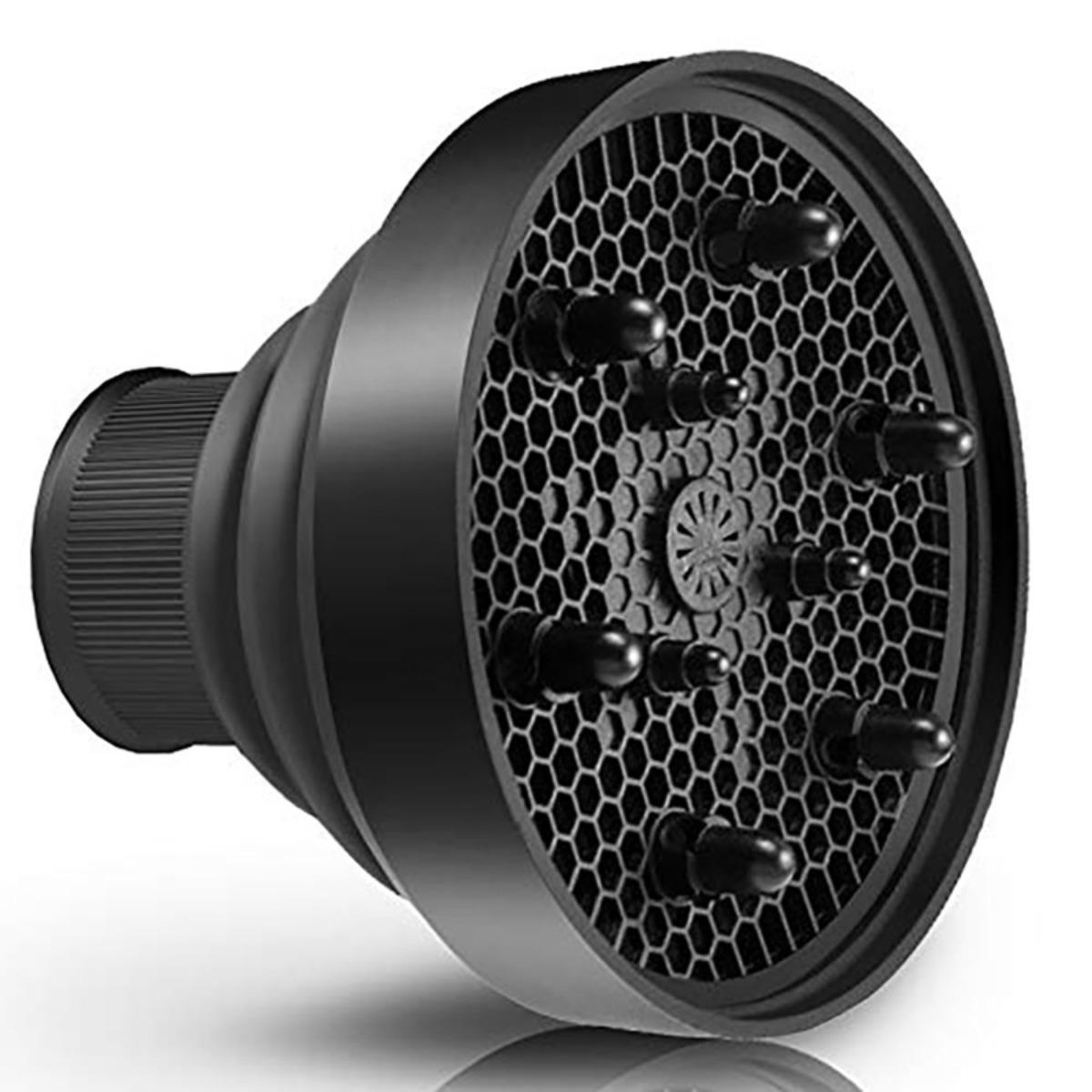 

Портативный диффузор для вьющихся волос, насадка-диффузор для фена, дорожная складная женская насадка для воздушного потока, салонное домашнее использование с насадкой 4-5 см чёрный