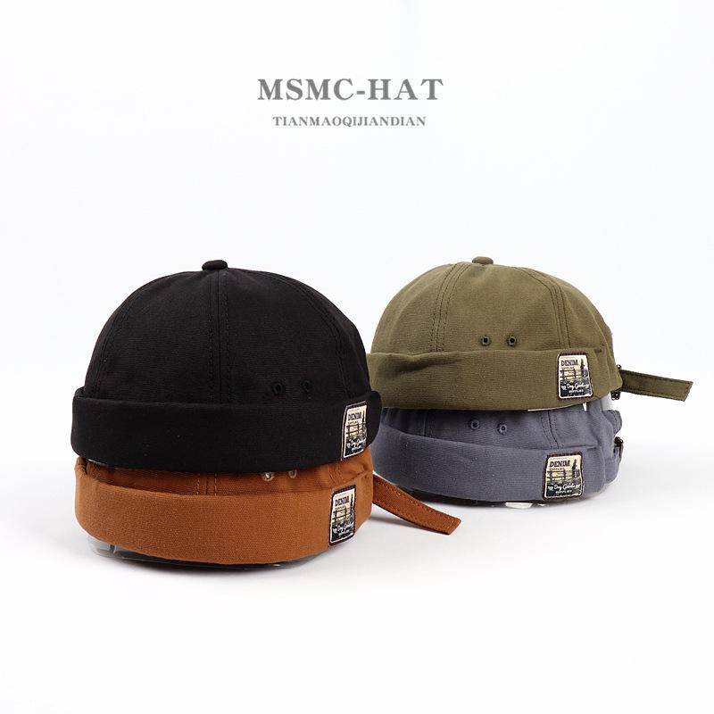 Versatile Korean Style Retro Letter Patch Sailor Skullcap – Unisex Spring/Summer Hat