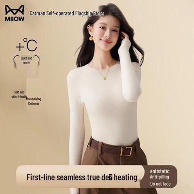 Maoren Damen Nahtloser Strickpullover