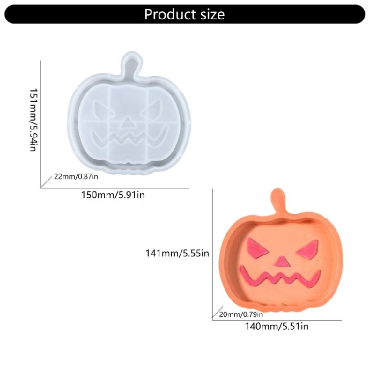 Silicone Mold Tray Nonstick Resin Crafting Moulds Halloween Series Plate Moulds Home Decors Molds Silicone Texture
