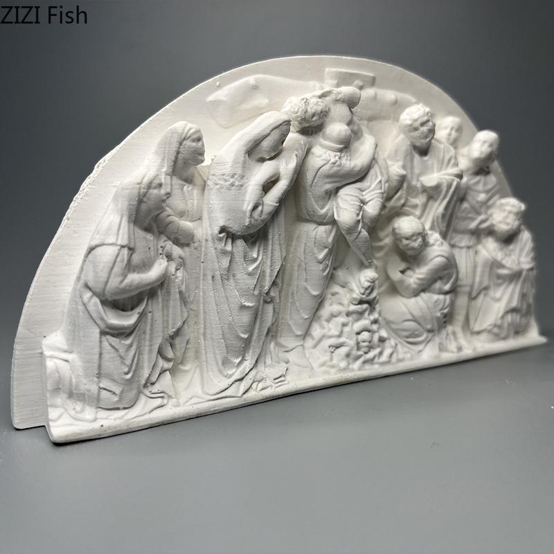 Roman Figures Relief Stereoscopic Printmaking Arch Plaster Statue Desk Decoration Characters Sculpture Room Aesthetic Decor