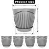 (Pack of 5) 6 Inch Premium Round Plastic Flower Pots with Tray for Home Planters, Terrace,for Home Indoor & Outdoor Gardening Plants