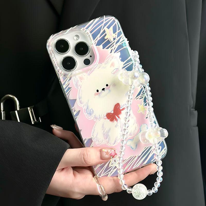 Zhitai Feather Yarn Transparent Phone Case for iPhone 14/13Pro/12/16Pro/15