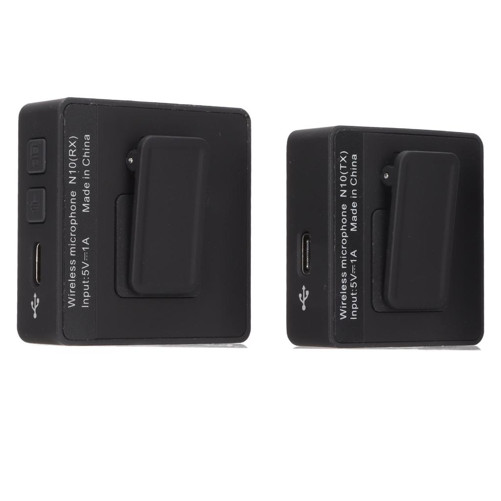 Wireless Lavalier Microphone Double Noise Reduction Transmitter Portable Mike for DSLR Cameras