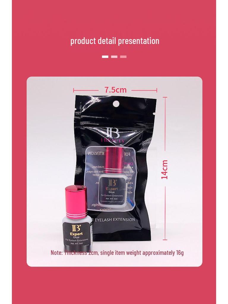 IB Expert Wimpernkleber 5g - 1 Sekunde Trocknungszeit für professionelle Wimpernverlängerungen