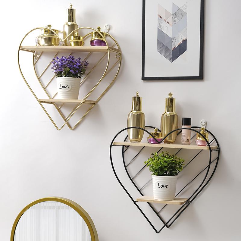 Creative Dressing Table Cosmetics Storage Rack Beauty Shop Wall Skincare Product Compartment Shelf Wall Mounted  Bathroom Shelf
