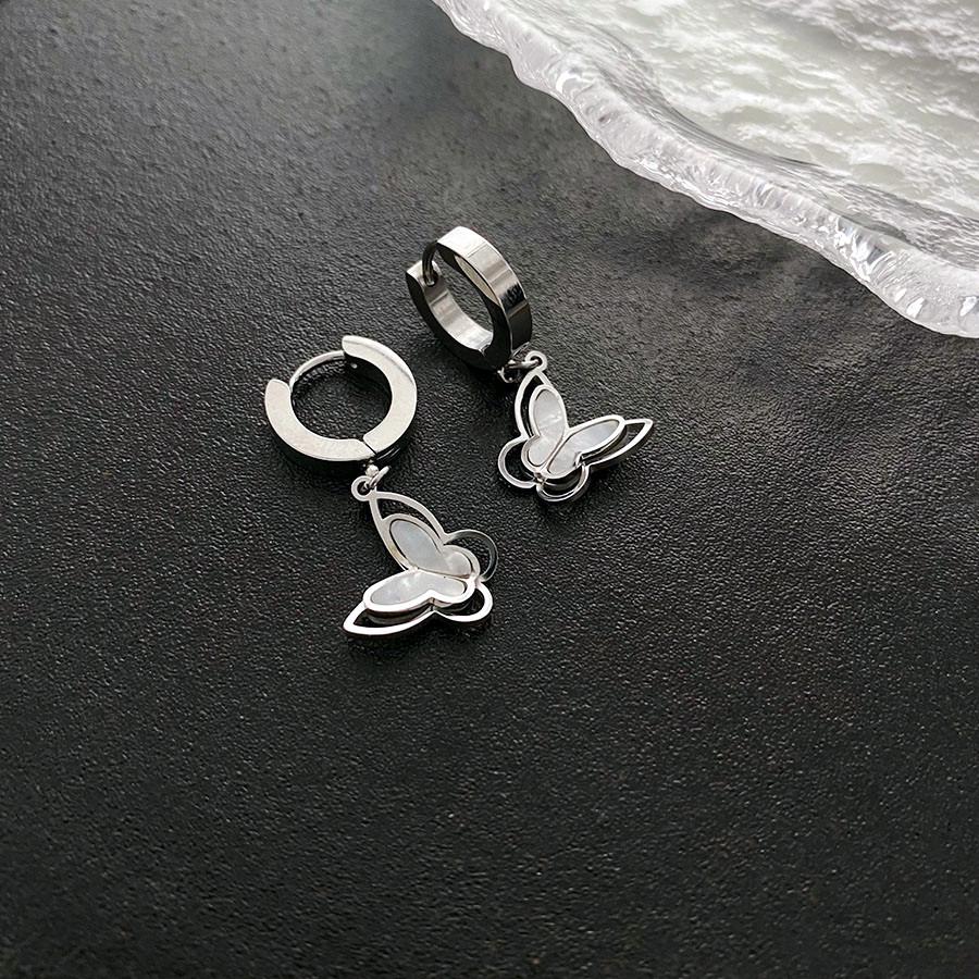 

2023 Женские Высококлассные Титановые Серьги-Каффы в Виде Бабочек – Элегантные, Не Тускнеющие Темпераментные Серьги-Пуссеты для Светских Львиц