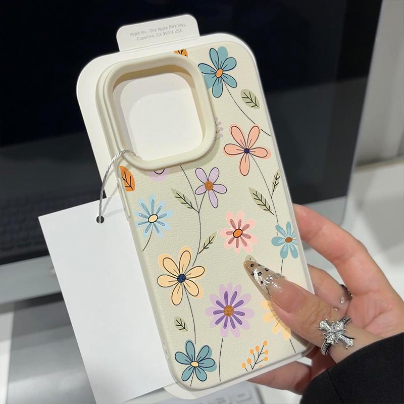 Fall prevention Personalized phone case iphone16pro For iPhone 16 15 Pro Max 16promax 14 13 12 11pro Artistic Flower Pattern
