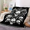 Skull Ritual Flannel Blanket Throw Blanket Soft Warm Sofa Bed Camping Home Decor Unique Christmas Gift C926207