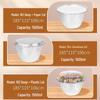 ZISIZ Round Disposable Tin Foil Bowl Set with Aluminum Lids