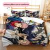 Jujutsu Kaisen Classic Manga Bedding Set Duvet Cover Pillowcase No Filler, Soft Home Bedroom Decor, Perfect Gift for Fans.chl