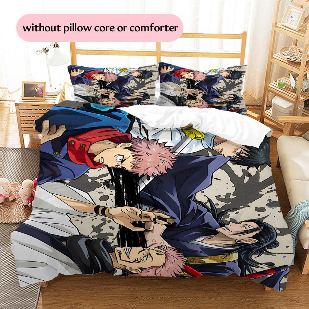 Jujutsu Kaisen Classic Manga Bedding Set Duvet Cover Pillowcase No Filler, Soft Home Bedroom Decor, Perfect Gift for Fans.chl