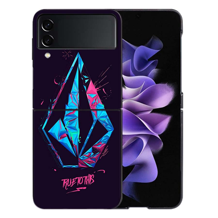 Volcom Logo Phone Case For Samsung Z Flip 6 7 5G Galaxy Z Flip 5 4 3 5G Cases Shockproof Hard Cover TPU