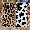 White Leopard Print Transparent Phone Case For Samsung A53 A33 A73 A23 A22 A21S A32 A52 A51 A71 Artistic Pink Marble Clear Cover