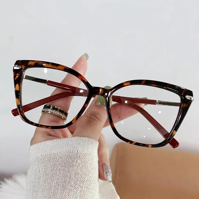 

Cat Eye Optical Spectacle Frame Square Large Size Anti Blue Computer Glasses Prescription Glasses Lentes Mujer