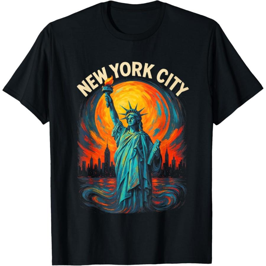 Нью-Йорк - Статуя Свободы Нью-Йорк НЙК Футболка XXXXXL чёрный