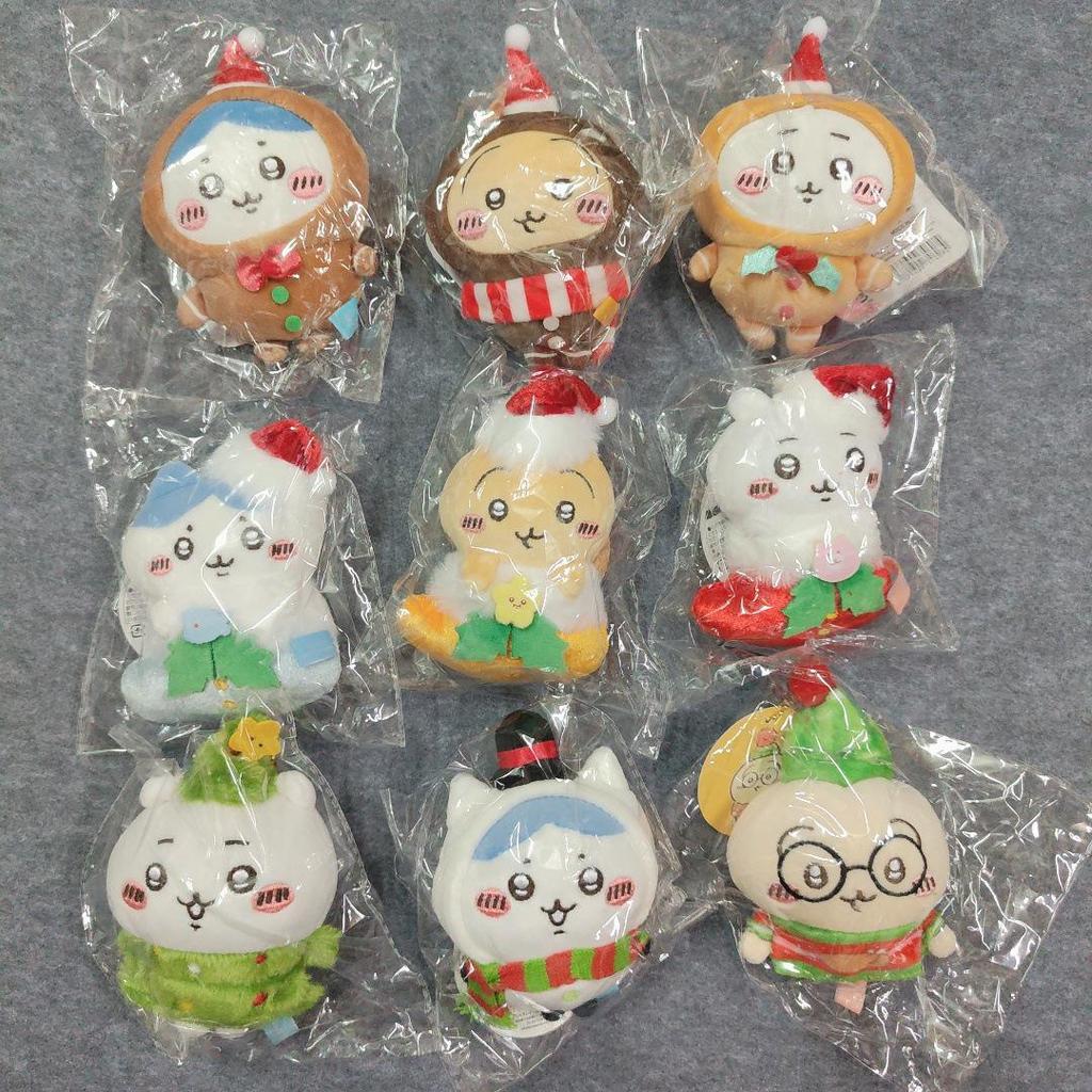 2025 Self-deprecating Bear & Gingerbread Man JiiKawa Hachi Usagi Keychain Christmas Stocking Plush Toy Gift