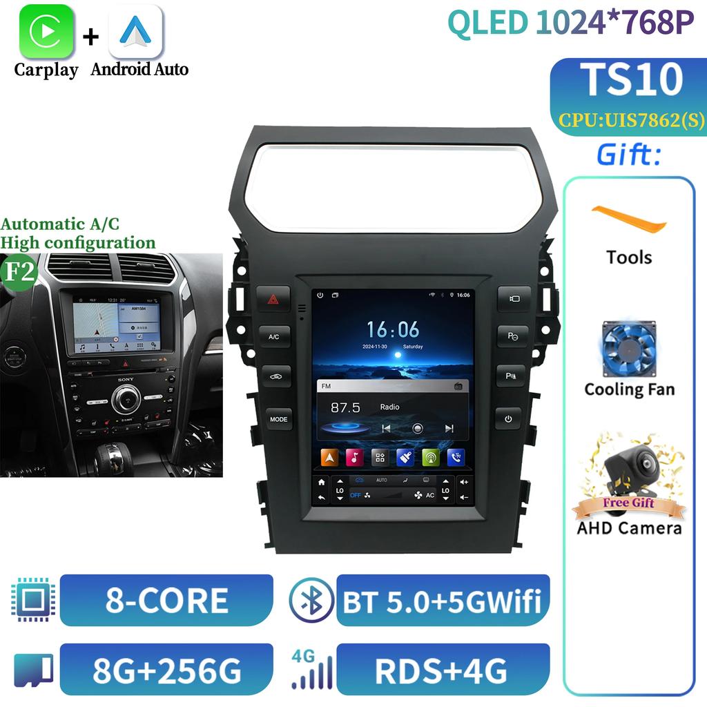 9.7inch Android Car Stereo Radio Multimedia Video Player For Ford Explorer 5 2011-2019 Navigation Carplay Automotive Screen GPS