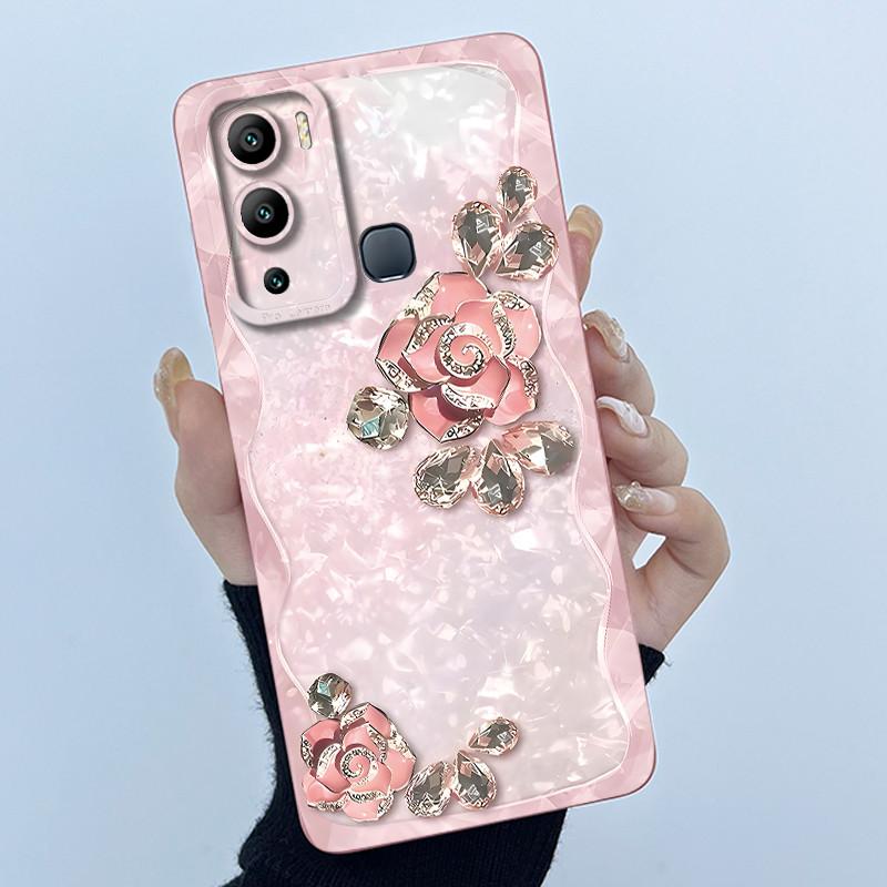 Case for Infinix Hot 12i Hot 12 Play Back Cover Butterfly Flower Soft Silicone Cases for Infinix Hot12i 12Play Hot12 Phone Funda