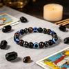 Devil Eye Bracelet Natural Stone Beads Hand String 16-18Cm Adjustable Design Wristband Accessory For Daily Wear Gift