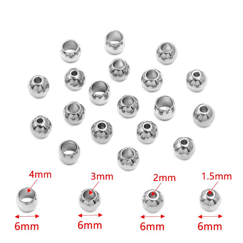 Stainless Steel Round Spacer Beads for DIY Jewelry Making