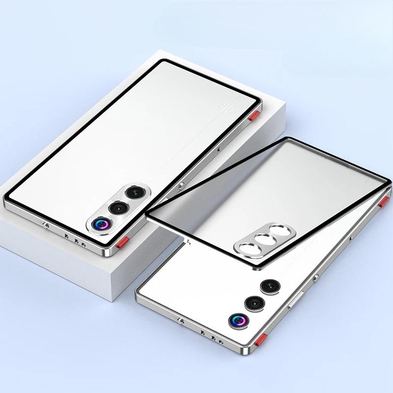 Alloy Metal Lens Protection Case For ZTE Nubia RedMagic 10 Air 10Pro+ 9Spro 8 Transparent Tempered Glass Hard Shockproof Cover