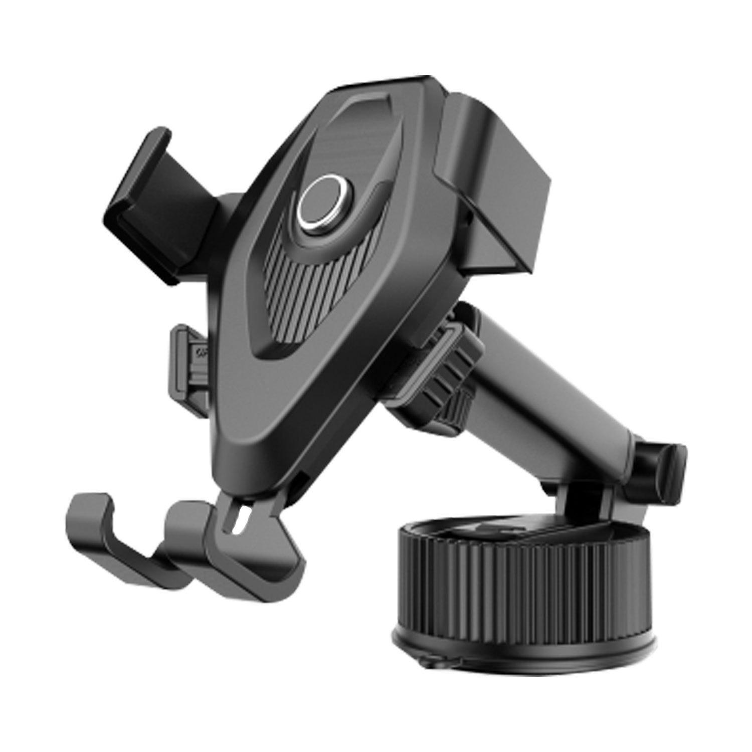 

Universal Car Phone Mount with Suction Cup: Multi-Functional Navigation Holder чёрный