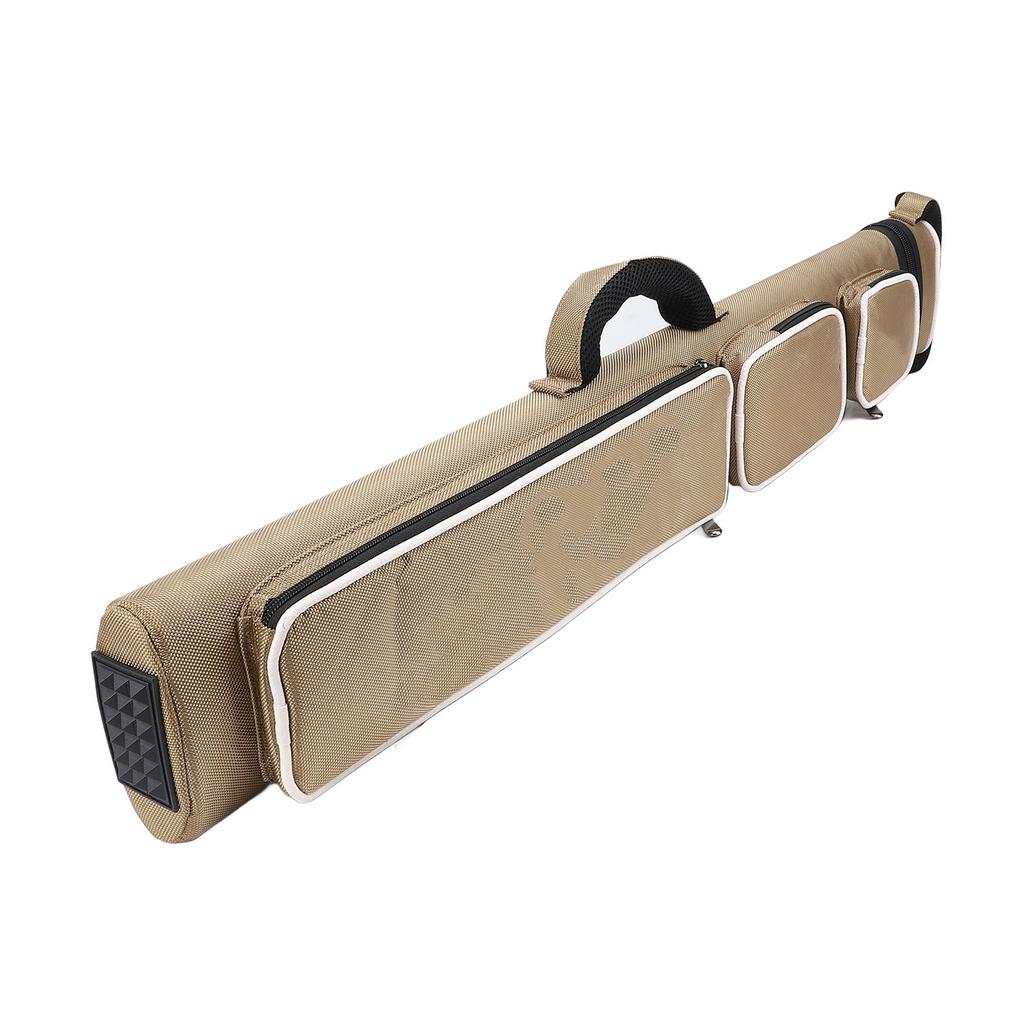 2 X 4 Pool Cue Case Water Resistant Billiard Stick Carrying Bag with Shoulder Strap and Handle Khaki