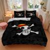 3pcs Bedding Set ONE PIECE Skull Includes 1 Comforter + 2 Pillowcases, Without Pillow Inserts, Soft Comfortable, Lightweight Breathable, Pri