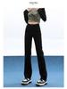High-Waisted Slim Straight-Leg Jeans for Women, 2026 Spring/Autumn Trend, Floor-Length Cigarette Pants for Tall Figures.