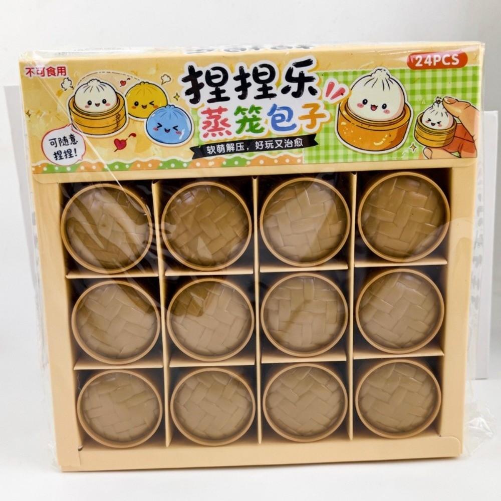 Mini Size Squeezable Toys Slow Rebound Fidget Sensory Toy Steamer Bun Squishy Fidget Toy  Play Set