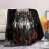 1PC Adorned Wild Sovereign Print FlAannel Blanket, High quality Comfortable for All Seasons, Home Decor, Warmth and Comfort