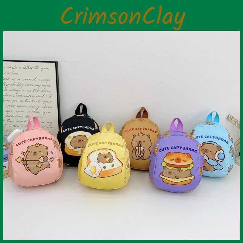 Capybara Pattern Letter Kids Cartoon Pack With Breathable Nylon For Daily Use