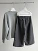 Women's LUXI Woolen Stand-up Collar Wide-leg Cropped Pants - Korean Style, Autumn Slimming High-End Feel