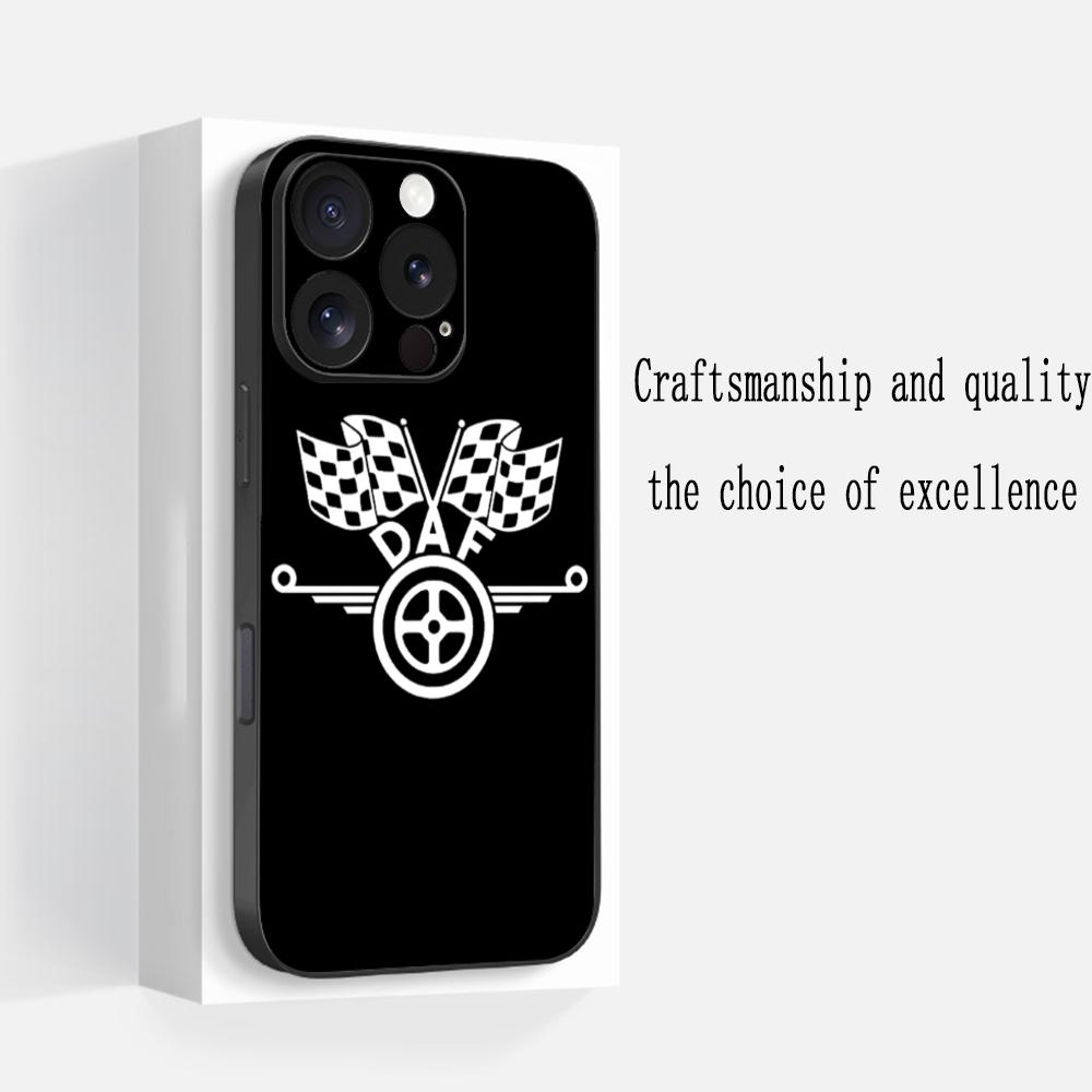 D-dafs Logo Car Logo Fashion Pattern Phone Case For iPhone 17 16 E 15 14 13 12 Plus Mini Pro Max Soft Black Shockproof Cover