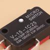 10Pcs Micro Switch V-15-1C25 Silver Point V-15-1C25 Microwave Oven Contact Switch Copper Point Tact Switch Limit Microswitch