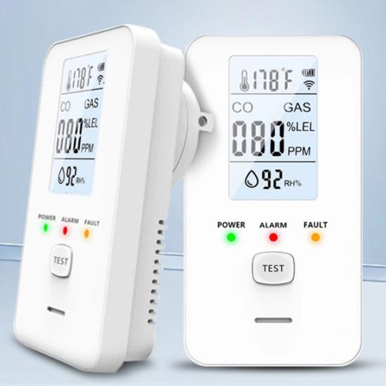 4-In-1 Multi-function Detector Natural Gas Carbon Monoxide Propane Detector Home Apartment RV