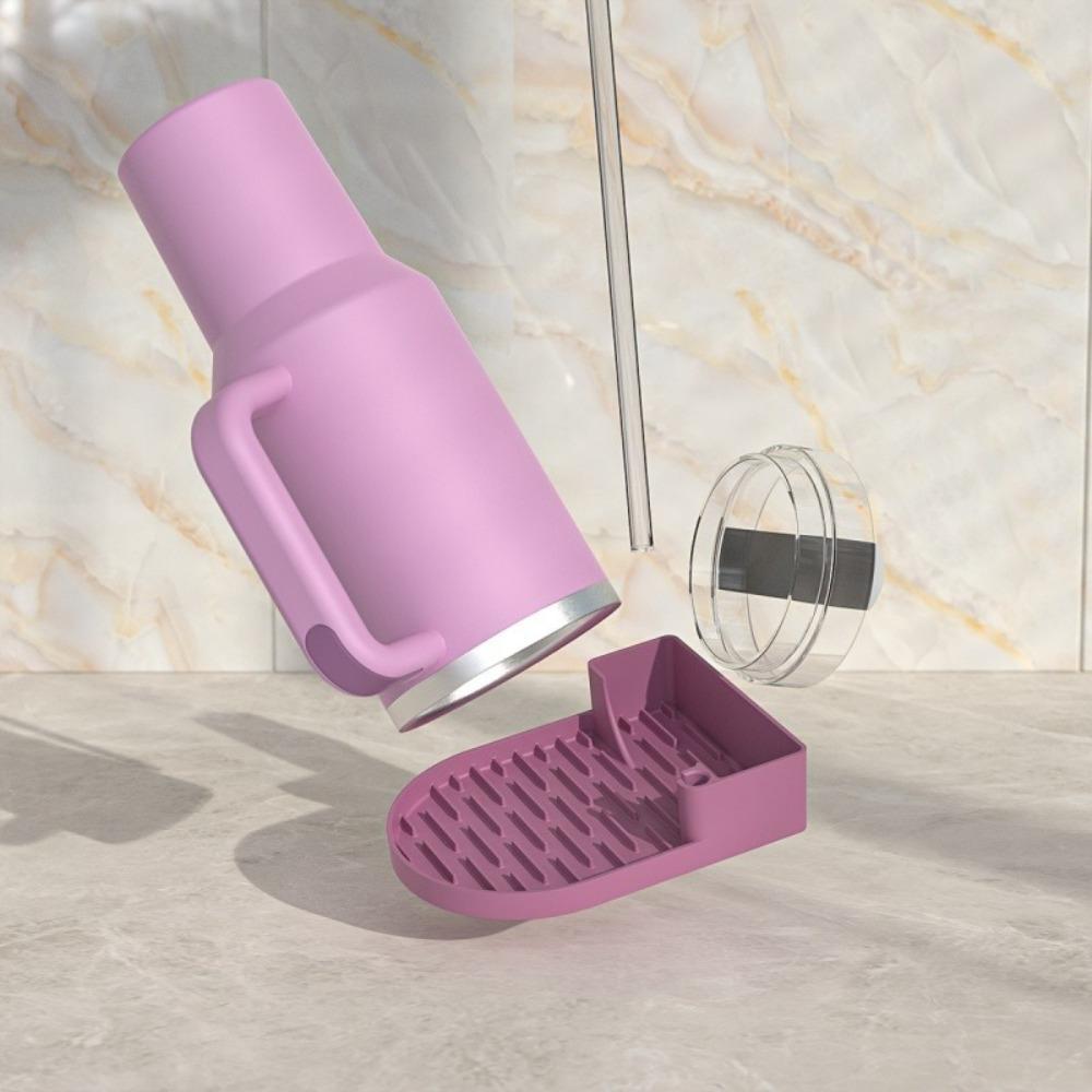 Silicone Cup Drying Rack Heat-resistant Easy To Clean Water Mug Draining Holder Stand with Straw Holder Tumbler Drying Station
