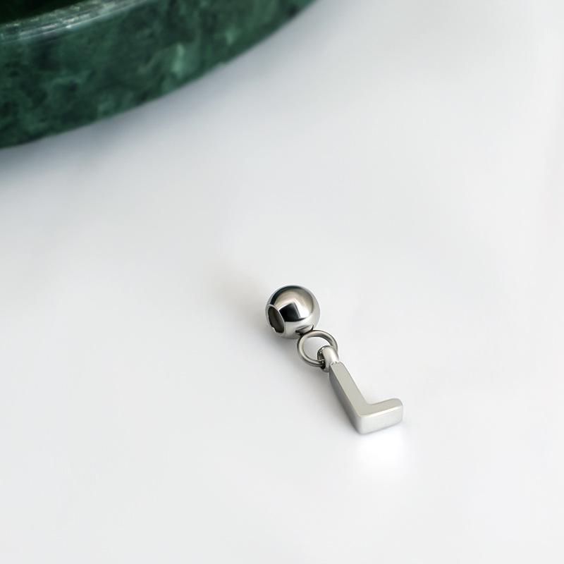 DIY Letter Necklace: 26 English Letter Pendant, Pull-Out Chain, Personalized Single Pendant Accessories