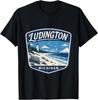 Ludington Michigan Lighthouse Beach Coastal Ocean Nature T- Unisex T-Shirt