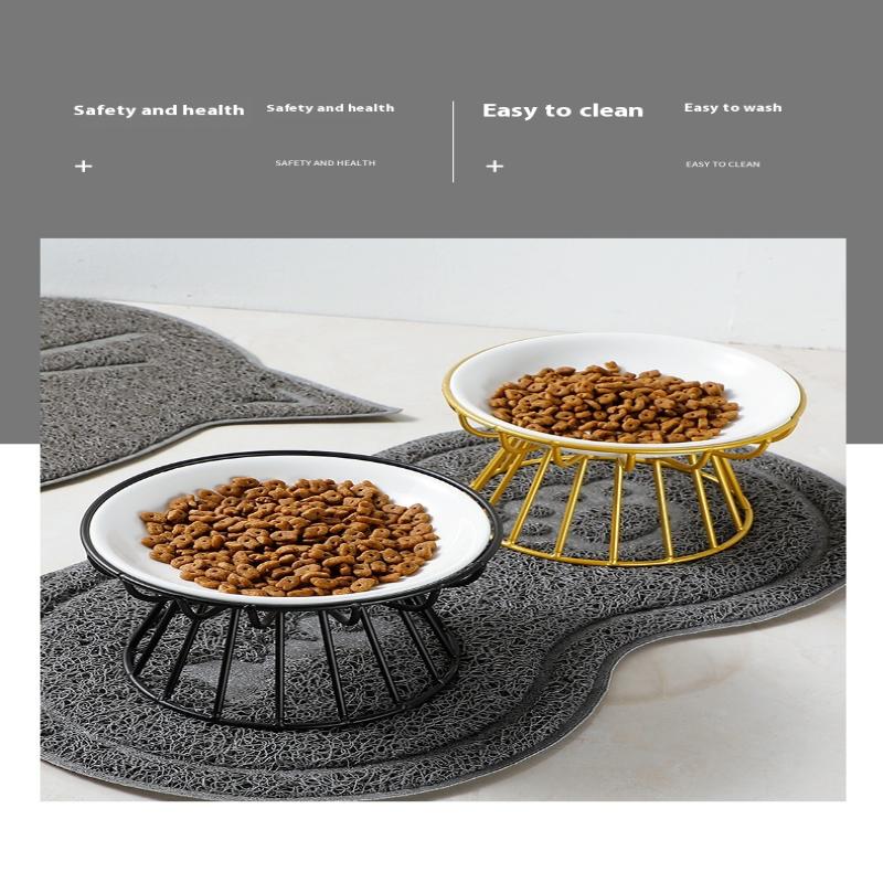 Ceramiczna podwyższona miska dla zwierząt jedzenie woda smakołyki dla kotów i psów stojak na miski akcesoria do karmienia i picia na zewnątrz