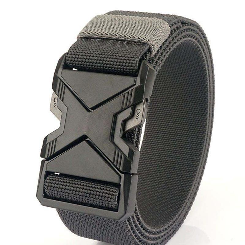 The New Men's 120Cm Buckle Belt Nylon Braided Lightweight Breathable Daily Commuter Men's Belt Outdoor Military Training Canvas Belt