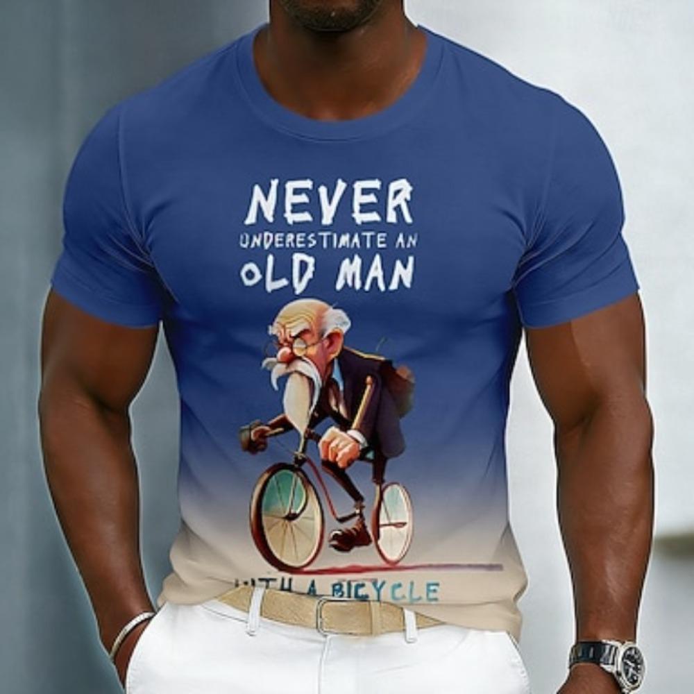 New Summer Men's Fashion T-shirt Personality Animal Pattern Printed Men's T-shirt Top