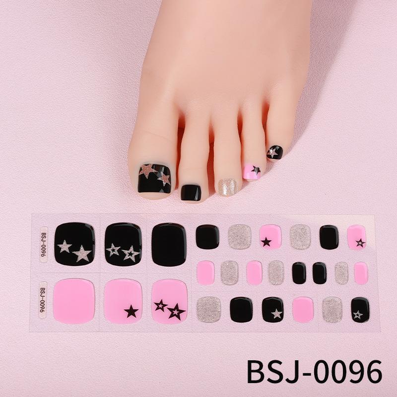 Gel-Maniküre-Sticker, Zehen-Sticker, beleuchtete halbgebackene und halbgehärtete Nagel-Sticker und Fuß-Sticker