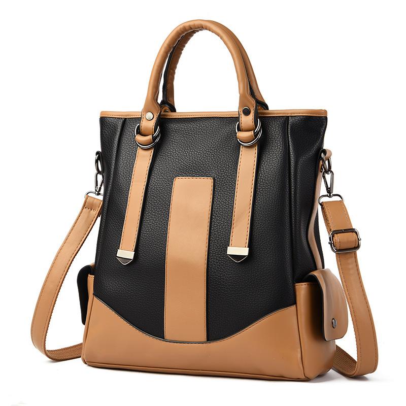 Fashion Women's Bag Color Matching Shoulder Messenger Bag Tote Bag