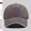 pc pcs  American Freedom Baseball Cap Suitable for Outdoor Adjustable Trucker Hat with Vintage Star Print Washed Bu