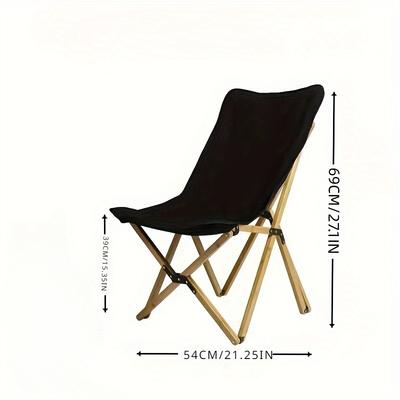 1pc Folding Camping Chair, Lightweight Backpacking Chair With Carry Bag And Side Pocket For Hiking Gardening Beach Fishing