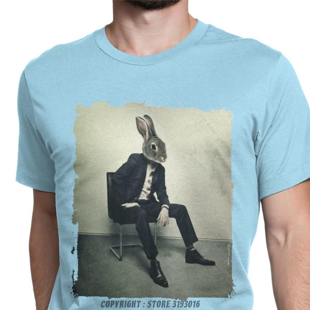 Stylish Rabbit Mens 3D Tshirts Rusty Lake Game Retro Tees Camisas O Neck Premium Cotton Sport Unisxe Tops T Shirt